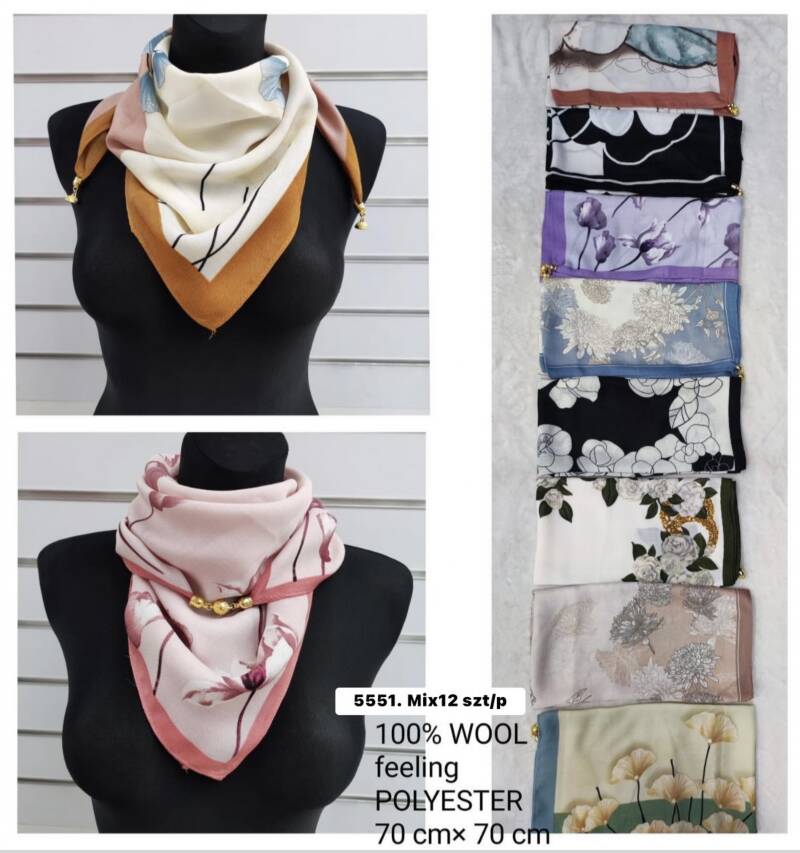 Chustka damskie Roz Standard, Mix Kolor Paczka 12 szt